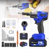 Cordless Impact Wrench Kits with 4 Sockets,High Torque 1/2" Impact