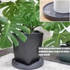 15.5Inch Plant Caddy with Hidden Wheels, Rolling Plants Stand with
