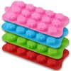 Newk Flower Shape Silicone Molds, 4 Packs 15 Cavity Nonstick