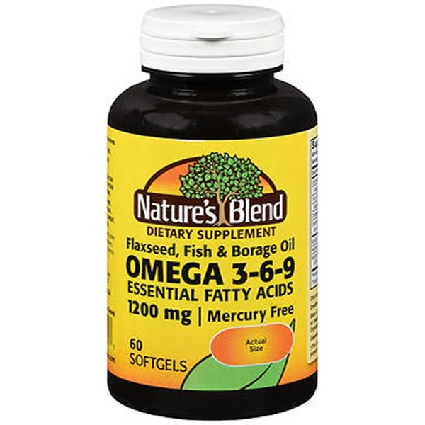 Natures Blend Omega-3-6-9 1200mg Softgels 60 Ct by Natures Blend