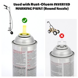 2393000 Marking Wand for Inverted Marking Spray Paint, Marking Spray Paint Wand Suitable for Temporary Marking Paint, Marking of Sports Fields, Building Construction Line(Round-Tip Nozzle)