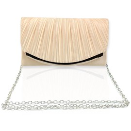 AEESRRU Package for Women Sparkly Evening Bag Fashion Handbag Chain Shoulder Bag Suitable for Dinner, Wedding, Birthday Party, Dance, Cocktail Party (Beige), beige