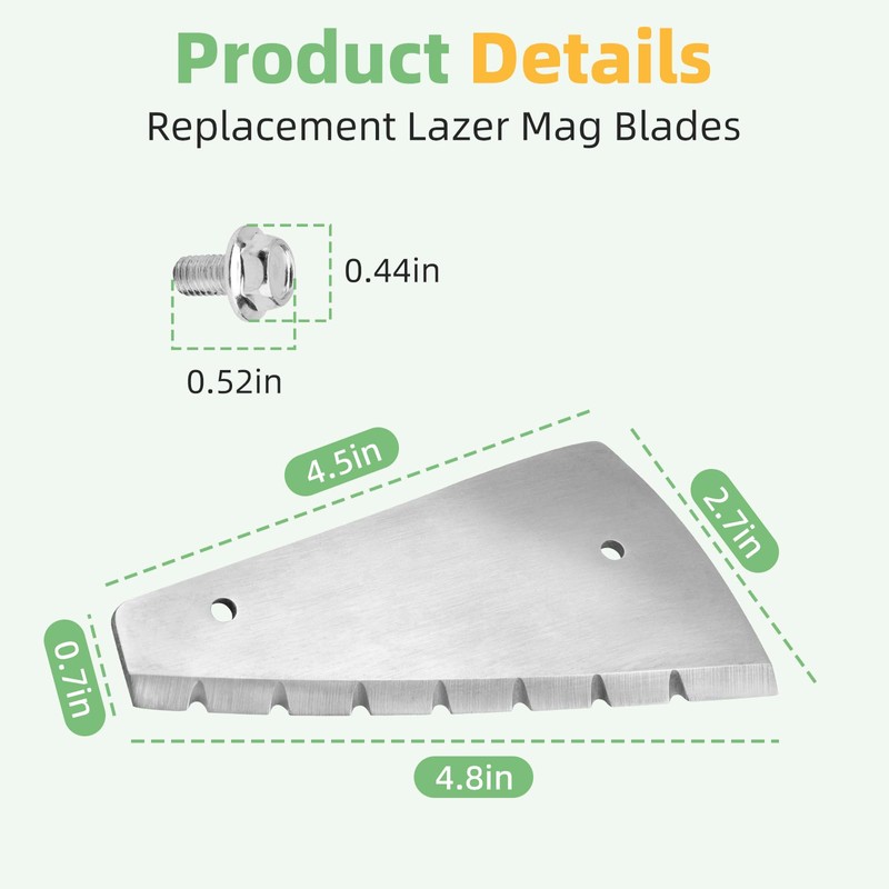 YXYYXY 10 Inch Stainless Steel Ice Auger Replacement Blades, Compatible