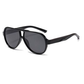 YAMEIZE Retro Pilot Double Bridge Sunglasses - for Women Men Classic Vintage Style UV400 Protection Round Eyewear Driving