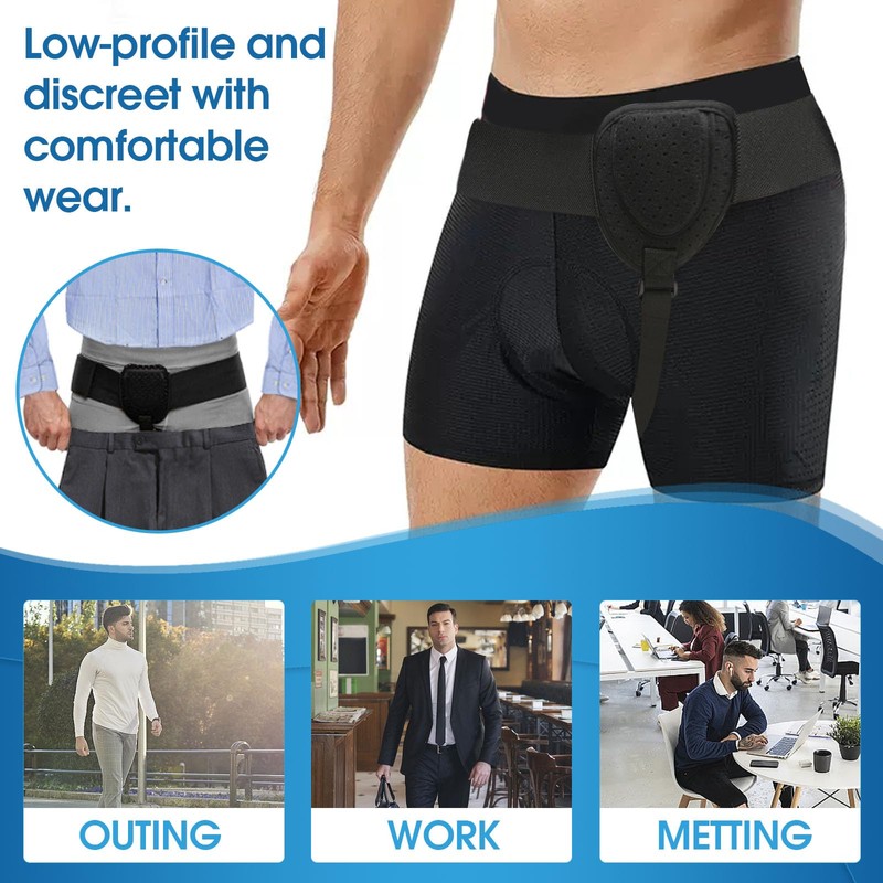poslife Hernia Belts for Men, Inguinal Hernia belt, Adjustable Groin