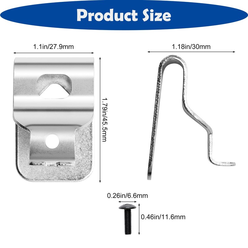 10PCS Belt Clips for Dewalt, Anglecai Drill Tool Clips Hook