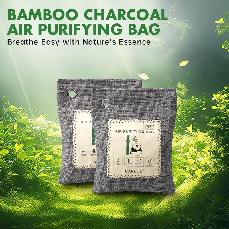 Activated Charcoal Odor Eliminator for Strong Odors, Bamboo Charcoal Bags,