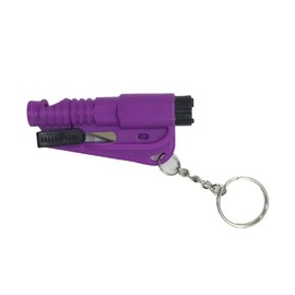 Unbranded Purple 3-in-One Safety Keychain Car Window Glass Breaker/Seatbe