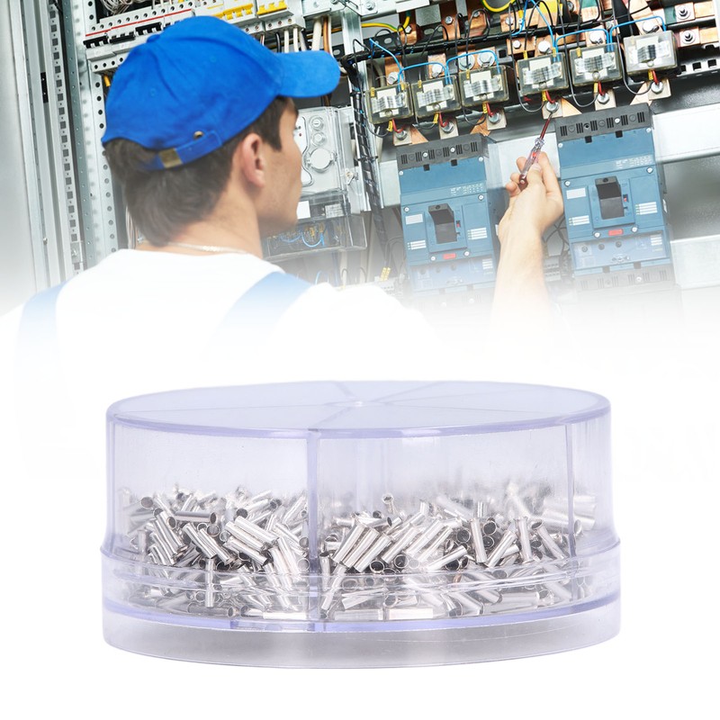 1900Pcs Wire Ferrule Non Insulated 0.52.5mm Connector Crimp Terminal 1422