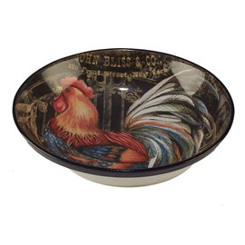 Certified International 13" x 3" Gilded Rooster Serving/Pasta Bowl, One Size, Multicolor