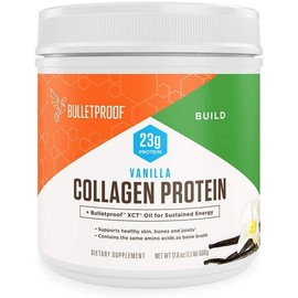 Bulletproof Vanilla Collagen Protein Powder with MCT Oil, 17.6 Ounces, Grass-Fed Collagen Peptides, Healthy Skin, Bones and Joints