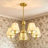 Linour 5-Light Modern Gold Chandelier, Farmhouse Chandelier for Dining Room,