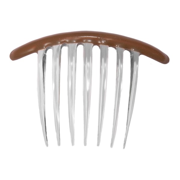 Caravan Caravan french twist comb made in france decorated with epoxy in earth tone brown