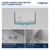 Logmey 17 In Undermount Bar Sink - 17x17 Inch Square