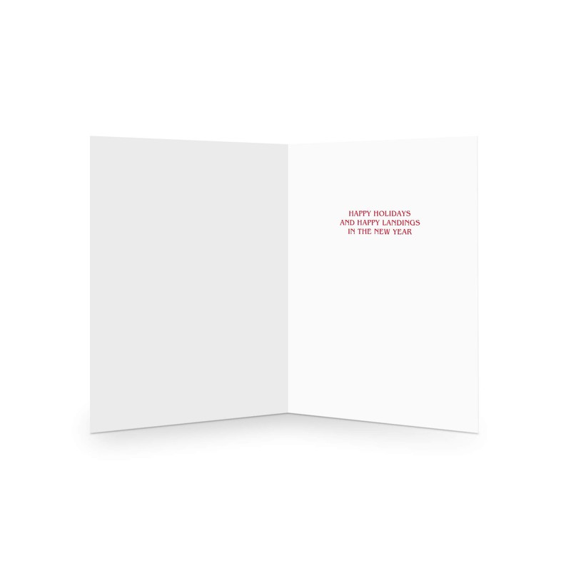 Airport Runway Landing Christmas Card -18 Airplane Christmas Cards &