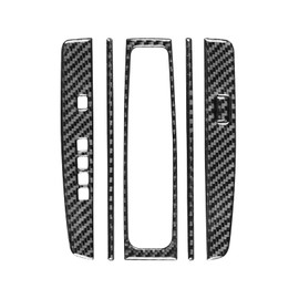 NVCNX Real Carbon Fiber Compatible with Honda 9th Gen Accord 2013 2014 2015 2016 2017 SE LX Sport EX EX-L Touring Hybrid Accessories Center Console Automatic Gear Panel Cover Interior Trim Black - B