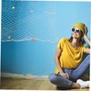 OSALADI Mediterranean Style Fishing Net Wall Hanging Decor Decorative Net