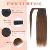Benehair Real Hair Ponytail Extension, 100% Real Hair Braid Extensions,
