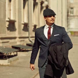 Newsboy Flat Caps for Men & Women - Classic & Vintage Style Baker Boy Hat –Tweed Gatsby Hat Ivy Irish Cap - Wool & Polyester - Duckbill Hat - Unisex (Large, Brown)