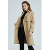 Orolay Women's Classic Trench Coat 3/4 Length Double-Breasted with Removable