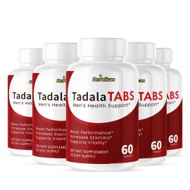 Pelican Vitamins Tadala Tabs- Men's Health & Bodybuilding- 5 Bottles- 300 Tablets