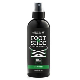 Aromasong Natural Shoe Deodorizer and Foot Spray - 24-Hour Freshness Foot Odor Eliminator for Feet - Extra Strength Fresher for Smelly Shoes & Stinky Feet Spray with Refreshing Scent, 4oz
