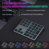 Doohoeek Backlit Bluetooth Numeric Keypad for Laptops and Computers, Number