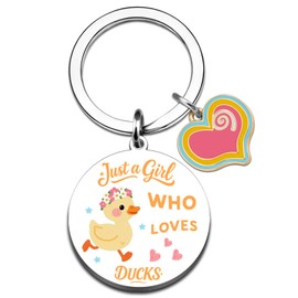 OZUEMUL Duck Keychain Duck Gifts for Girls Ducks Cute Keyring Accessories for Women Friends Besties Funny Gifts for Ducks Lovers Birthday Christmas Gift for Girls