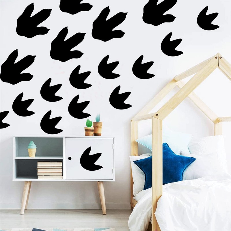 Dinosaur Footprints Stickers 45 pcs Dinosaur Tracks Decals Removable Peel