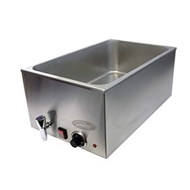 GFW-100D Electric Countertop Food Warmer with Drain, 24-Liters, Stainless Steel