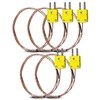 5Pcs K Type Mini-Connector Thermocouple Temperature Probe Sensor, 1 Meter