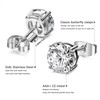 Minnario 5 Pairs Stud Earrings Set, Hypoallergenic Cubic Zirconia 316L