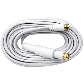 Axing SFK 999-02 flat connection coaxial cable 3 mm thin ribbon with F-connectors (10 m) white