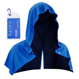 CSITE Cooling Hoodie Towels, Instant Cooling Towels for Neck and Face, UPF 50 Sun Protection, Ice Towel for Hot Weather, Head Towel for Sports, Camping, Cycling & More Activities