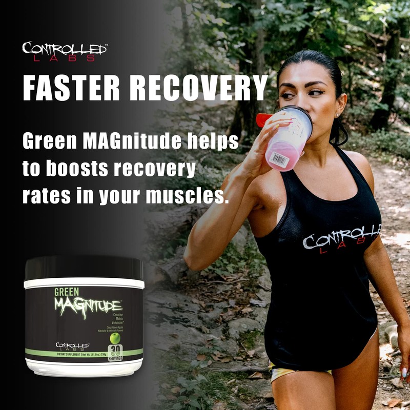 CONTROLLED LABS Green Magnitude, Synergistic Creatine Formula, Promotes Strength, Stamina,