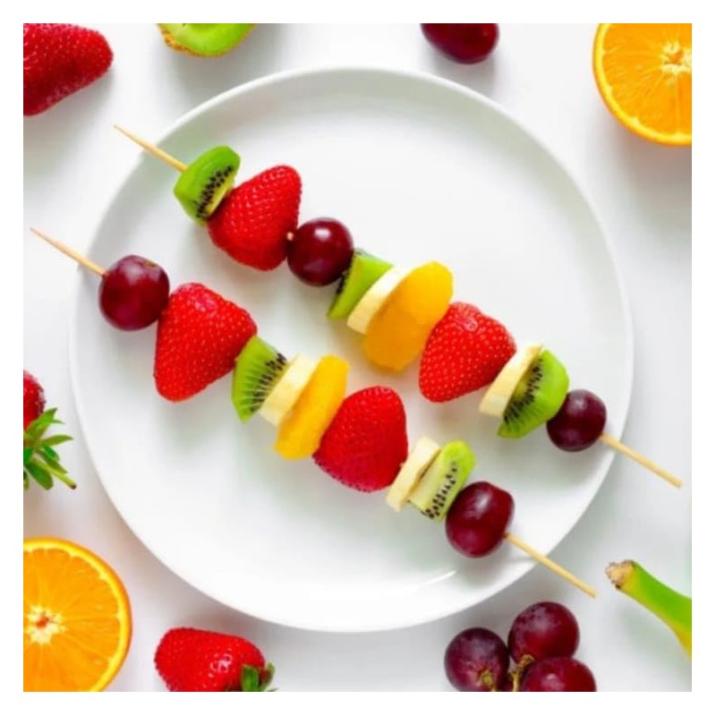 90 Brochetas de bambu, Palillos con punta Palo 30 cm