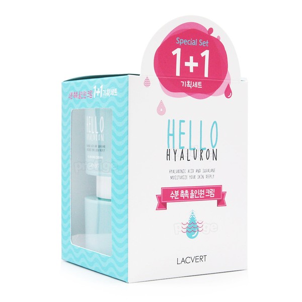 Laquevert Hello Hyaluronic All-in-One Cream 100ml+100ml Moisturizing Cream / 라끄베르