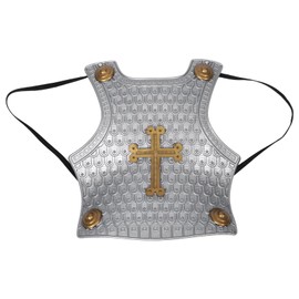 DEARMAMY Medieval Knight Costume for Kids, Knight Armors Set Medieval Knight Cosplay Outfit Clothes Kids Warriors Costume Grey