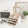 Frebeauty Jewelry Box with Clear Lid,4-Layer Jewelry Organizer with 3