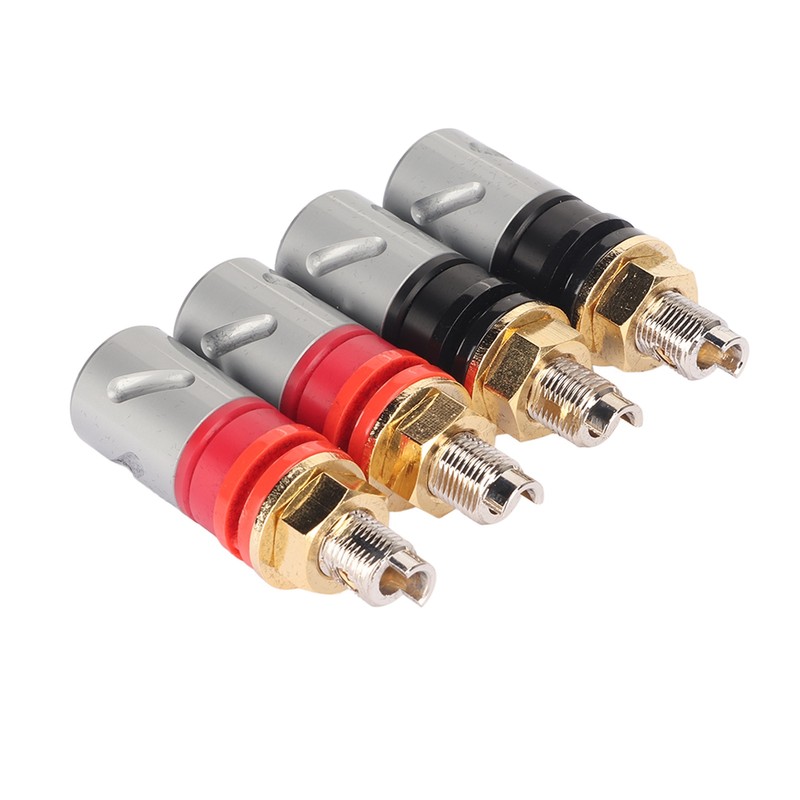 Amplifier Binding Post Soldering Free Pure Red Copper Rhodium Plated