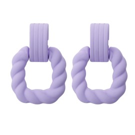 RUOFFETA Rectangle Earrings for Women, Acrylic Square Earrings Twisted Geometric Statement Earrings (Aqua)