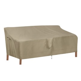 OutdoorLines Outdoor Waterproof Patio 4-Seater Couch Cover - UV Resistant Patio Sofa Furniture Covers Weatherproof Heavy Duty Glider Covers for Outdoor Furniture, 104Wx32.5Dx33H Inches, Camel