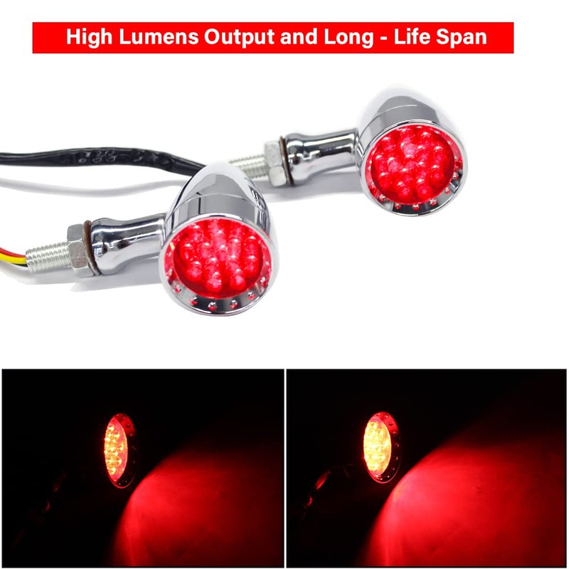 DREAMIZER Turn Signal Tail Light 15 LEDs Rear Front Running
