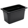 Vogue 1/4 Gastronorm Container 150mm 3.7 Litre Black Catering Food