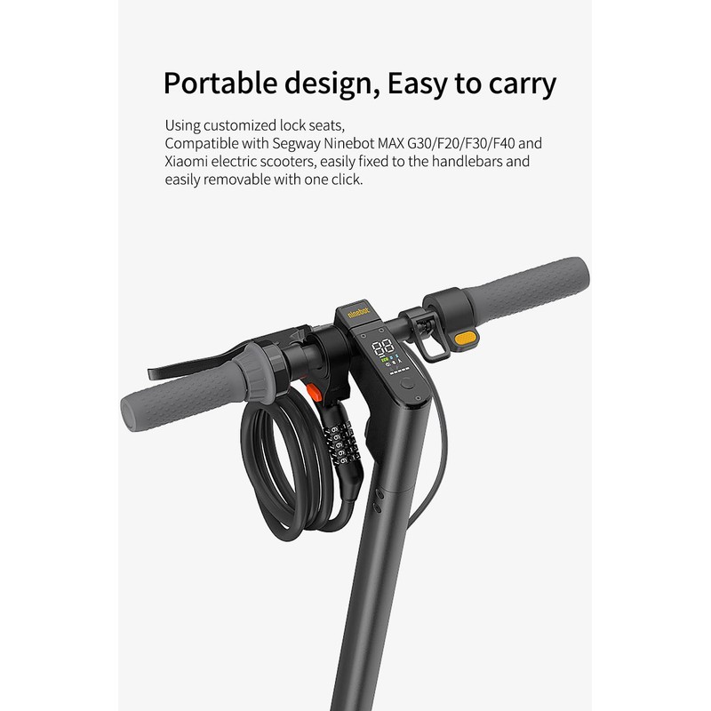 5 Digit Password Lock, Scooter Anti-Theft Combination Lock, 4 Foot