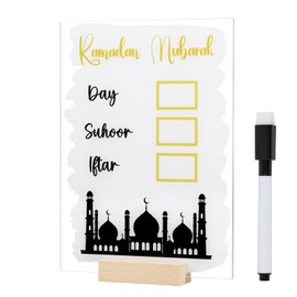 BOFUNX Ramadan Calendar Acrylic Eid Mubarak Calendar Ramadan Mubarak Decoration Eid Mubarak Table Ornament Decoration