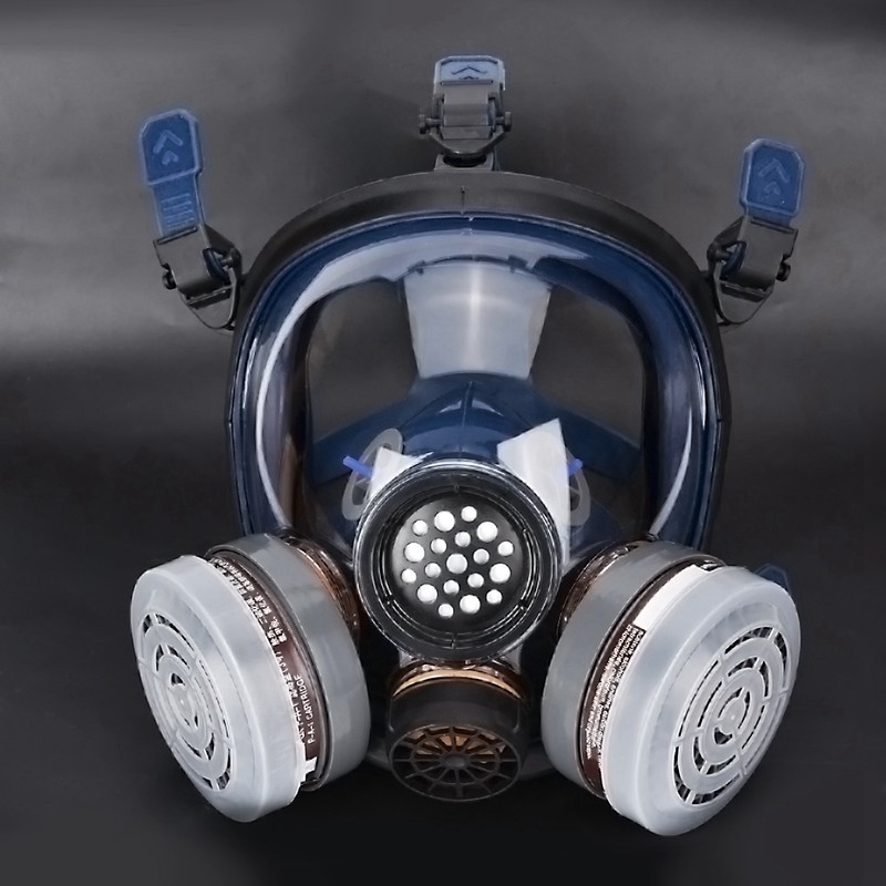 Silicone Full Face Gas Mask Respirator For Painting Spraying