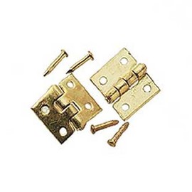Dollhouse Miniature Door Hinge by Houseworks 6 hinges, 24 nails.