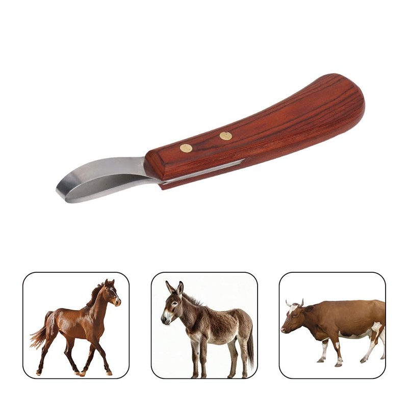 Hoof Trimmer Shears Stainless Steel Blade, Rubber Wood Handle Multipurpose