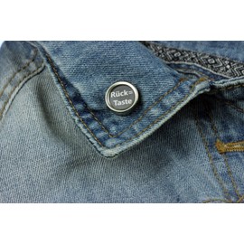 Miniblings Backpace Brooch Pin Typewriter Button Vintage Upcycling Black Handmade Fashion Jewellery I Lapel Pin Button Pins, Metal